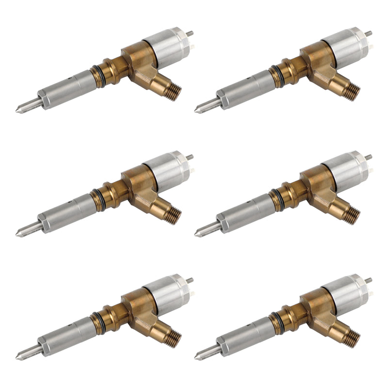 CAT Fit Caterpillar Perkins C6.6 320-0680 6PCS Fuel Injectors 2645A747