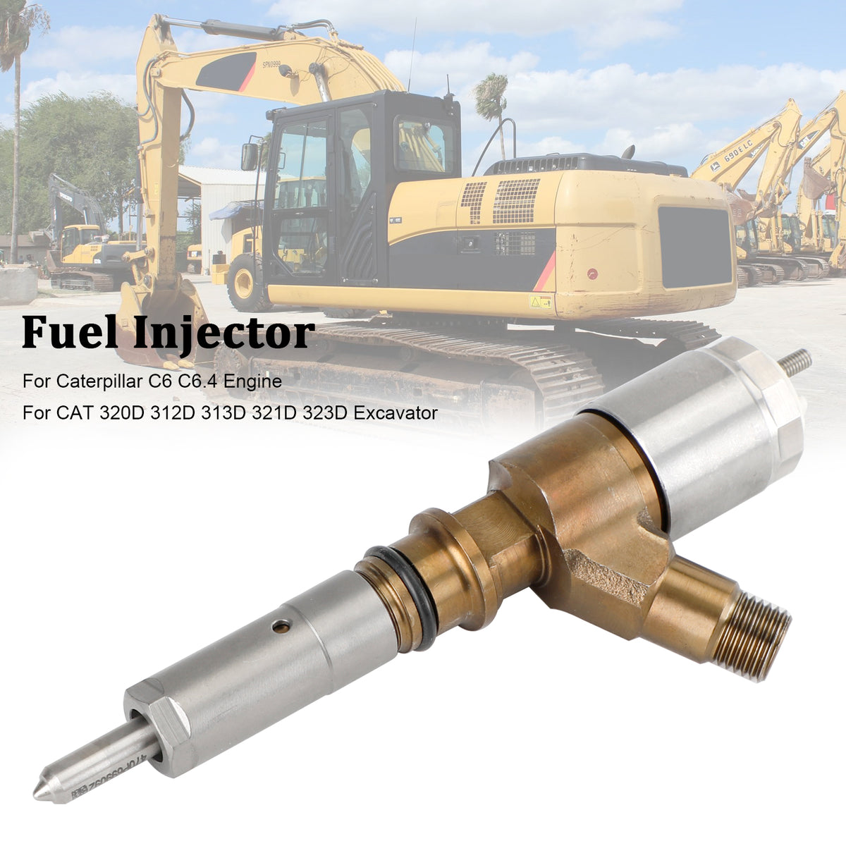 Caterpillar C6 C6.4 Fit CAT 320D Excavator 1PCS Fuel Injector 3264700