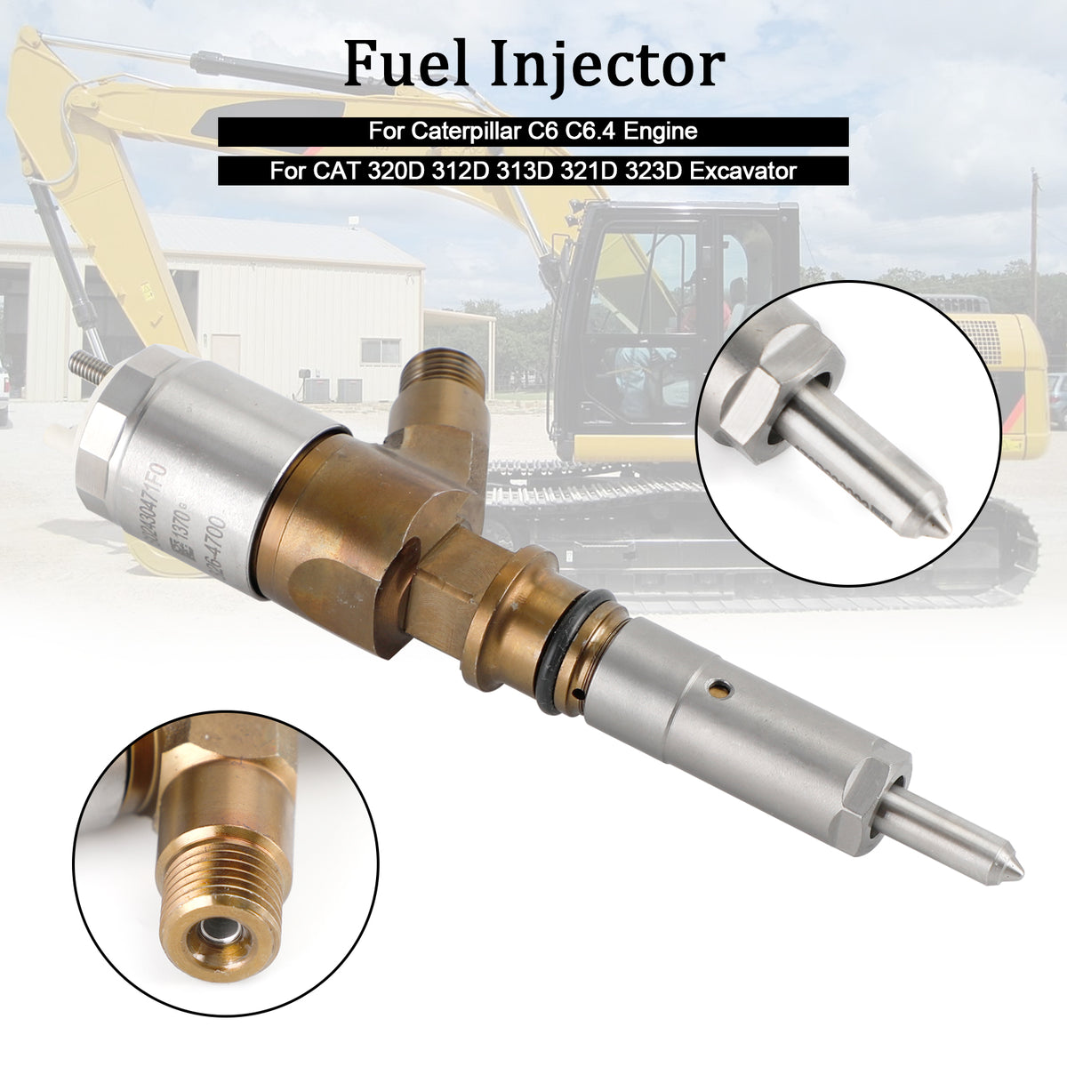 Caterpillar C6 C6.4 Fit CAT 320D Excavator 1PCS Fuel Injector 3264700