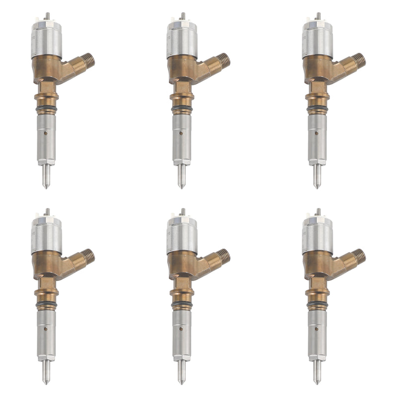 Caterpillar C6 C6.4 Fit CAT 320D Excavator 6PCS Fuel Injectors 3264700