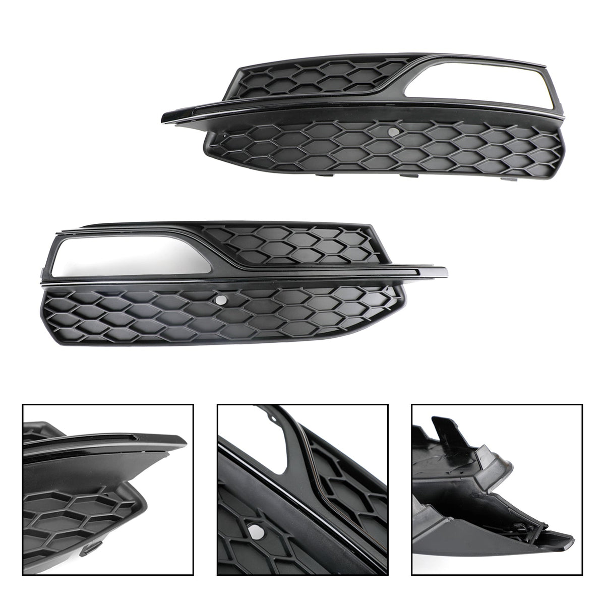 Audi A3 S3 S-Line 2013-2016 Lower Bumper Fog Light Cover Grill 8V3807681G 8V3807682G