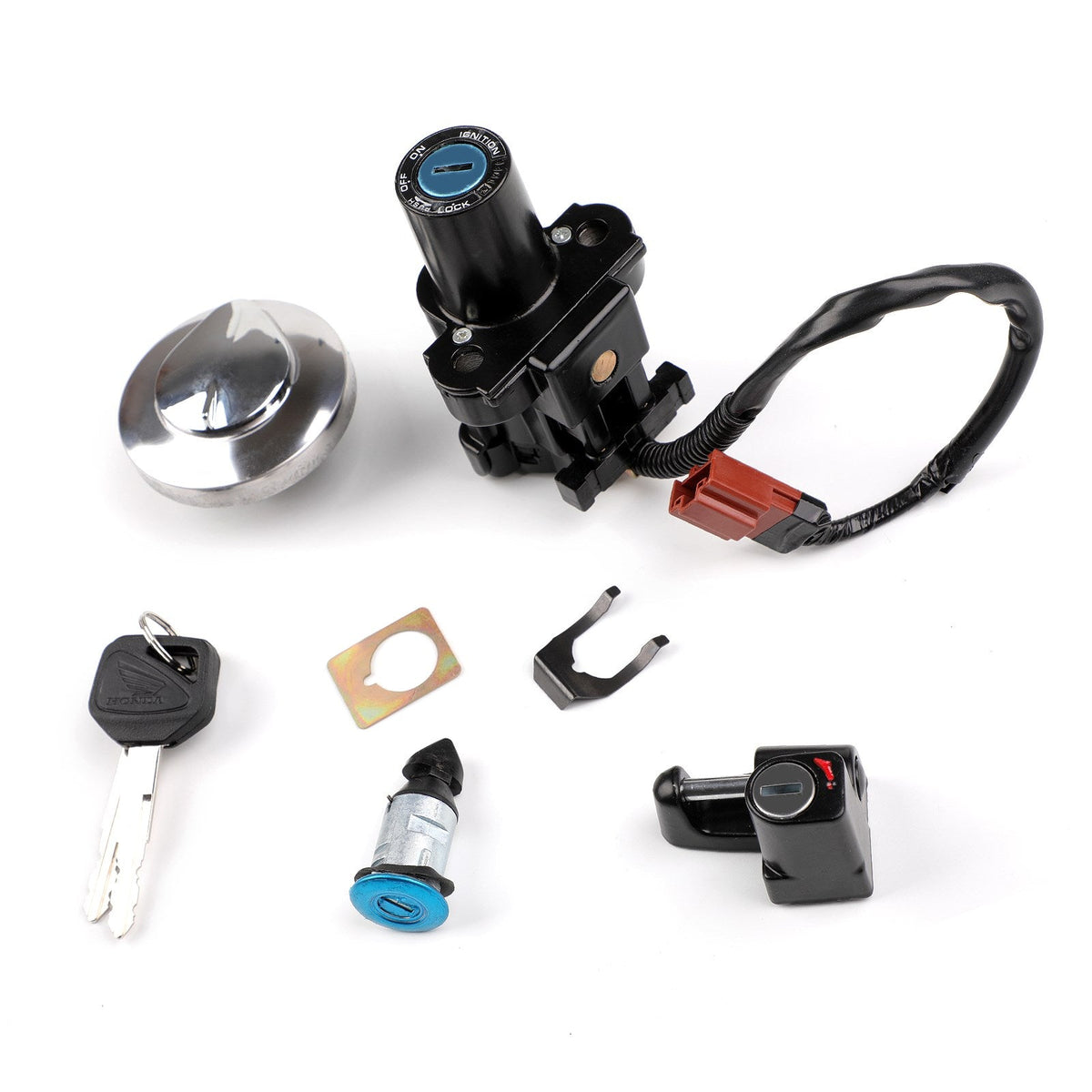Honda CB400SS 2002-2008 Ignition Switch Fuel Gas Cap Seat Lock Set Keys