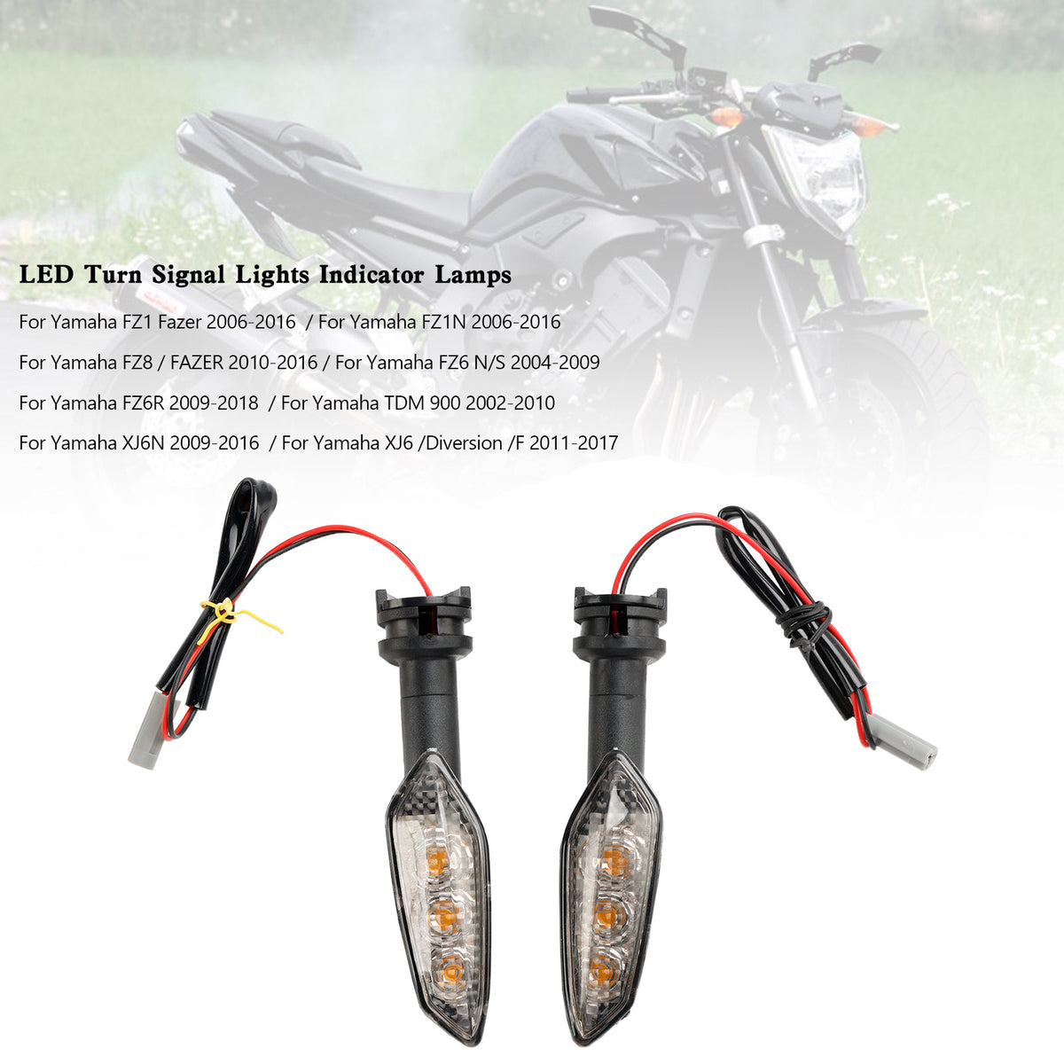 Yamaha FZ1 N FZ8 FZ6 FZ-6R TDM900 XJ6 LED Turn Signal Lights Indicator Lamps