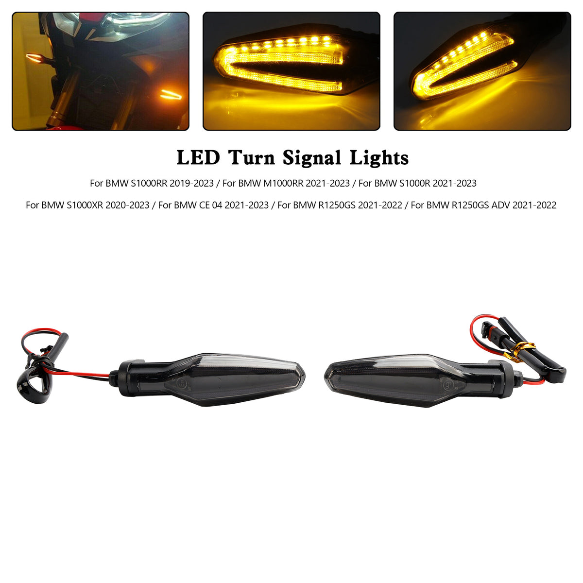 BMW S1000XR S1000R R1250GS ADV CE 04 2020-2023 LED Turn Signal Lights