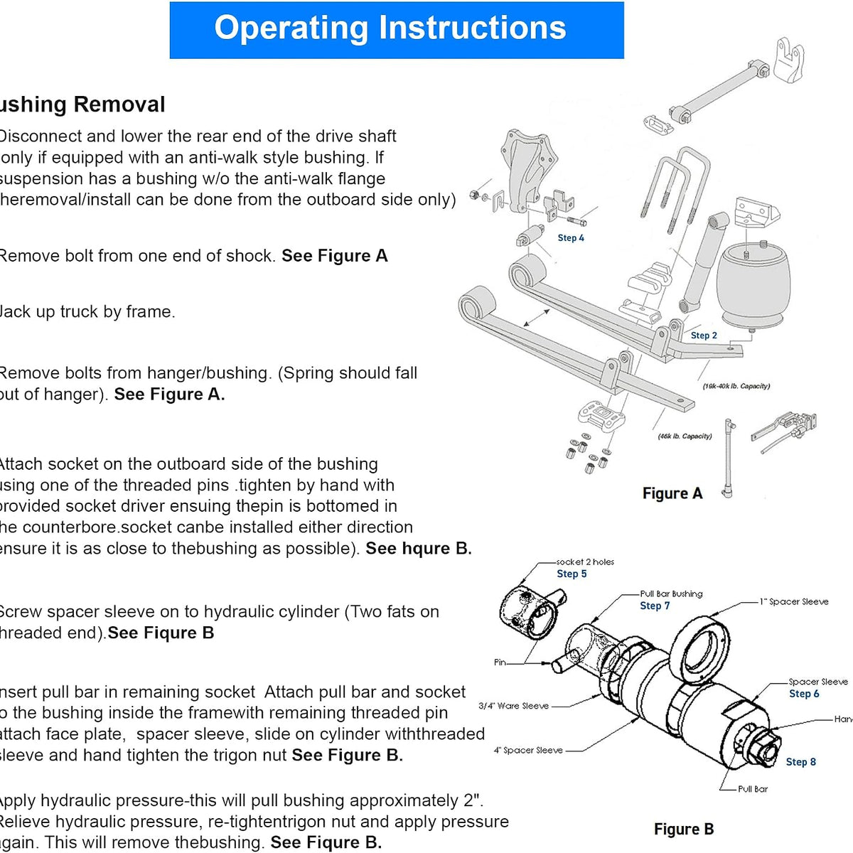 Pin and Bushing Adapter Service Kit 15030 for Heavy Duty Trucks & Equipment