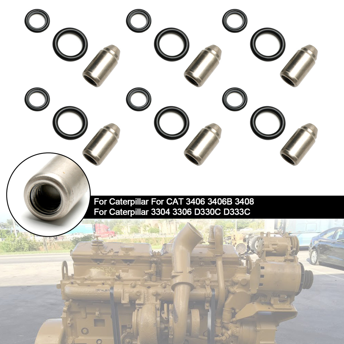 Caterpillar 3304 3306 D330C D333C 6PCS Injectors Nozzle Service Group 8N8796