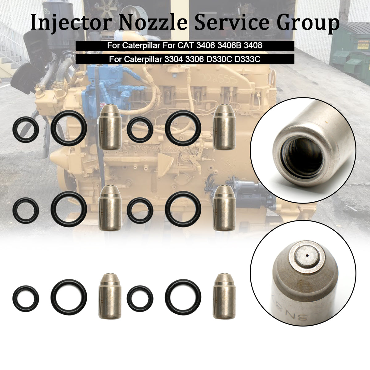 Caterpillar 3304 3306 D330C D333C 6PCS Injectors Nozzle Service Group 8N8796