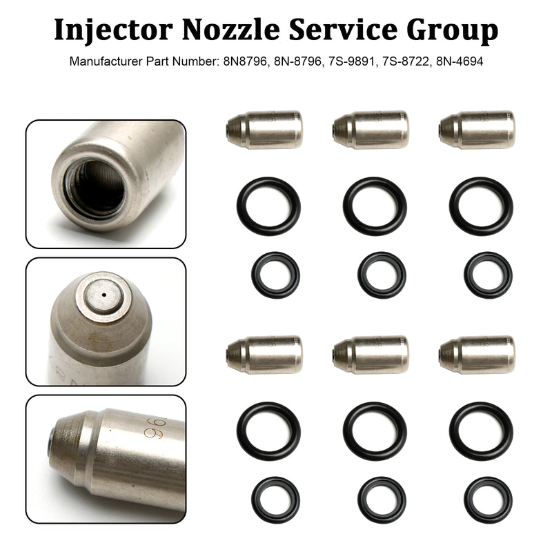 Caterpillar 3304 3306 D330C D333C 6PCS Injectors Nozzle Service Group 8N8796