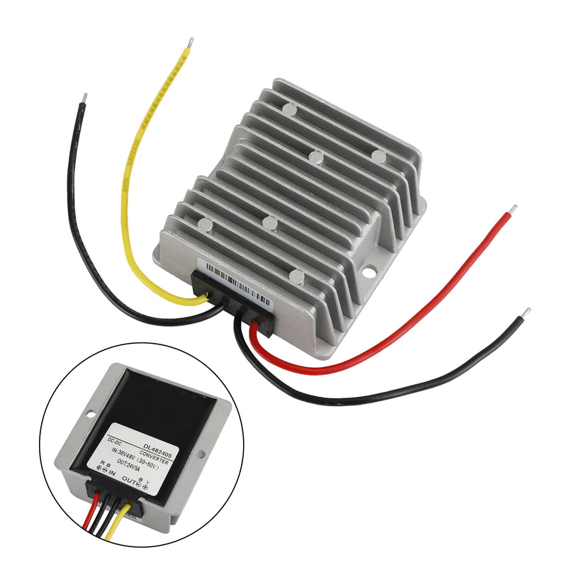 WaterProof 36V/48V to 24V 5A 120W Step Down DC/DC Power Converter Regulator