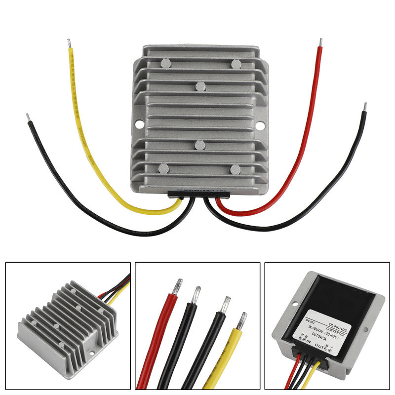 WaterProof 36V/48V to 24V 5A 120W Step Down DC/DC Power Converter Regulator
