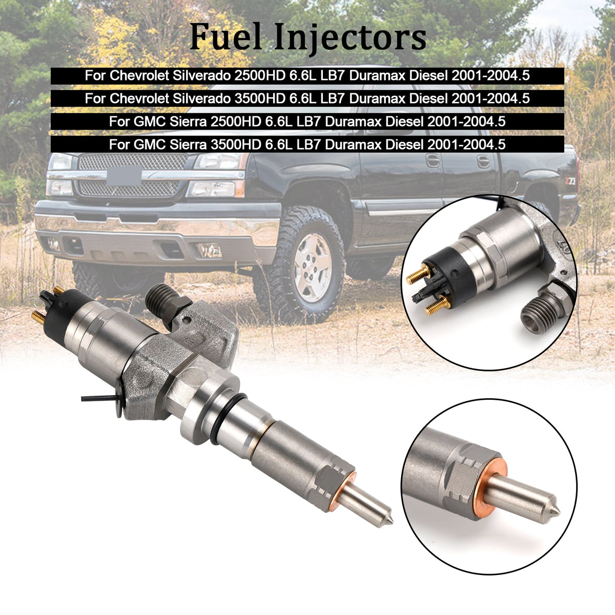 Fuel Injector 0445120008 Fit Duramax Fit Chevy Silverado 2001-2004.5