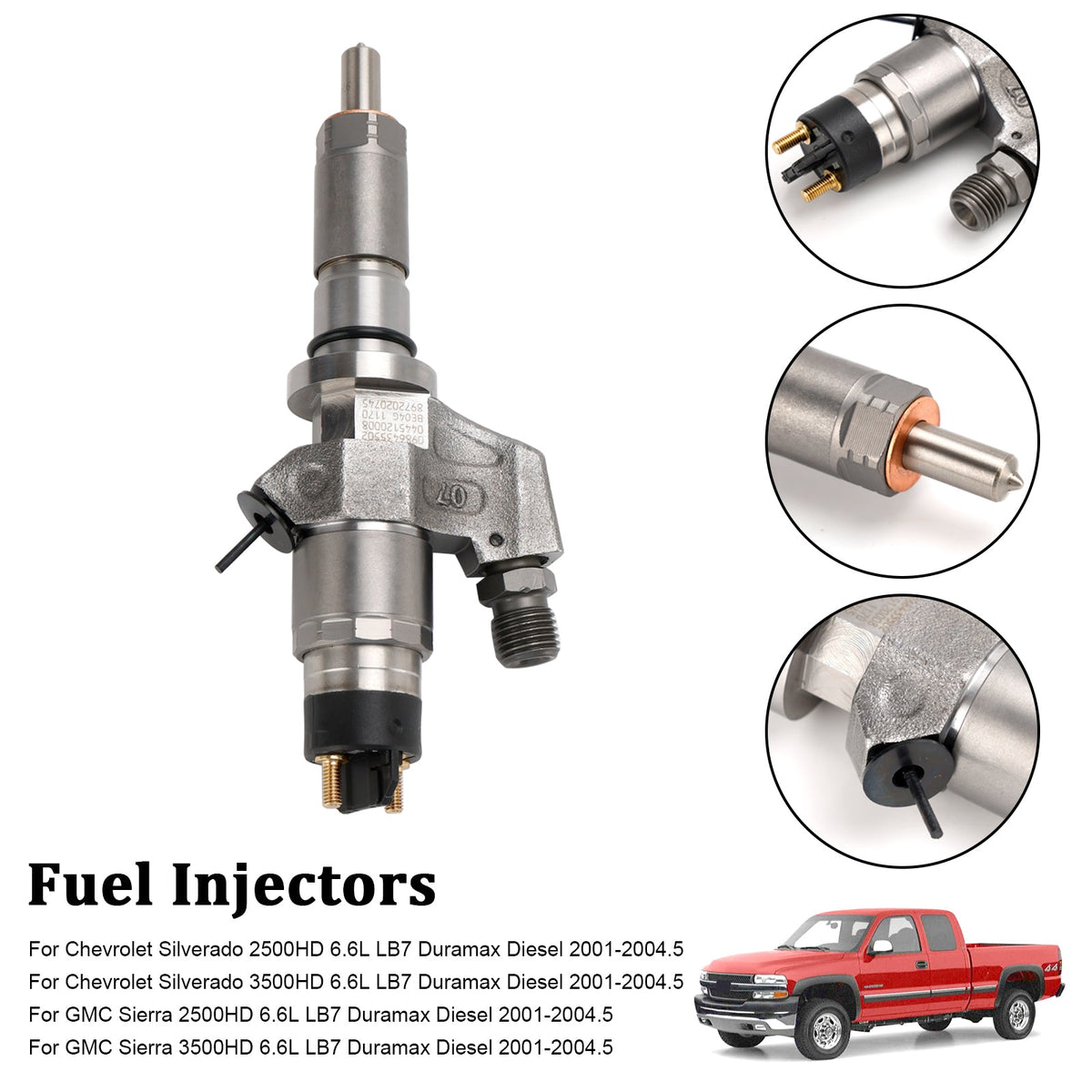 Fuel Injector 0445120008 Fit Duramax Fit Chevy Silverado 2001-2004.5