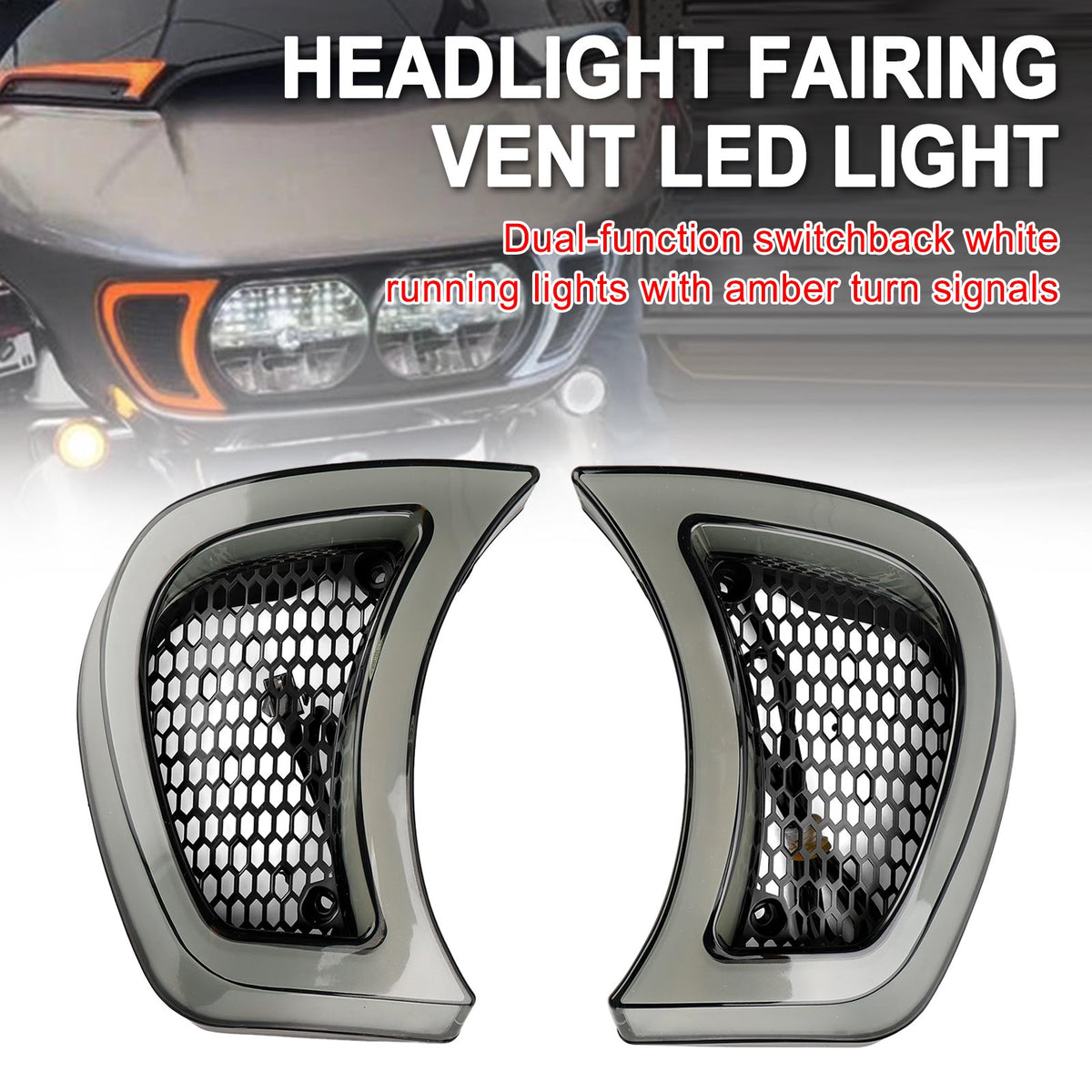 Road Glide Special FLTRXS 2015-2023 Plug Play Headlight Fairing Vent Light