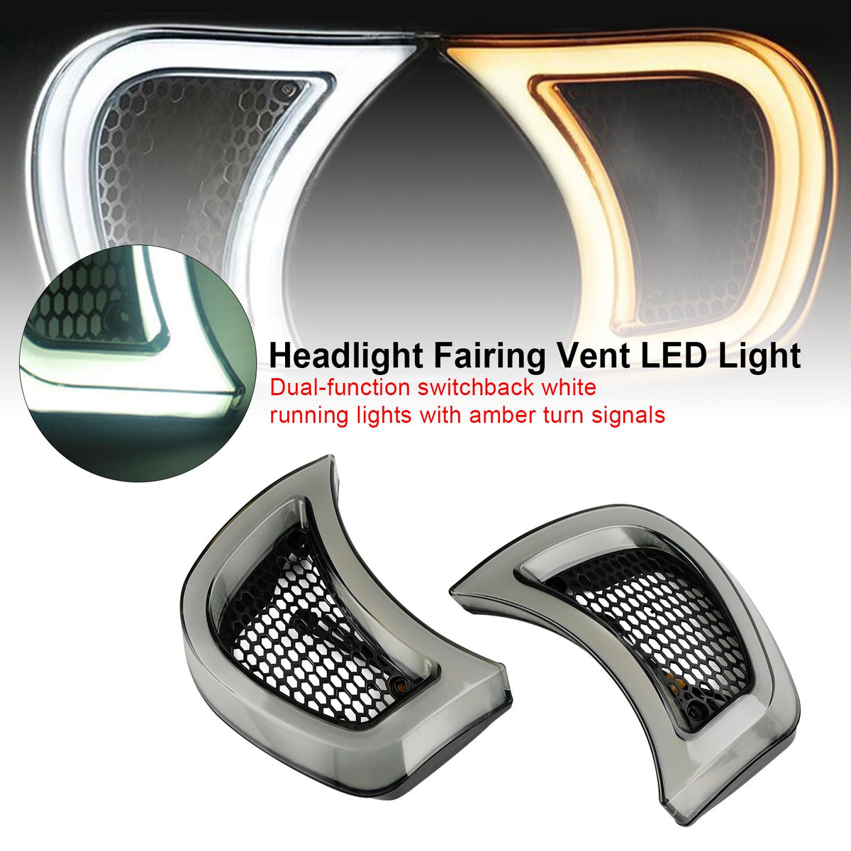 Road Glide Special FLTRXS 2015-2023 Plug Play Headlight Fairing Vent Light