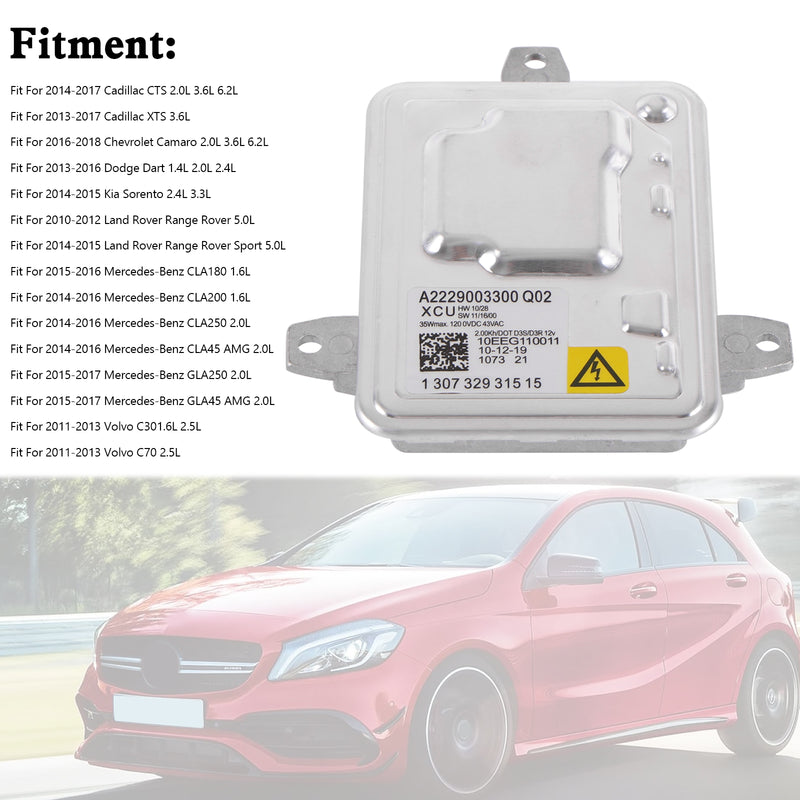 Mercedes CLA GLA Xenon Headlight Ballast Control Unit Module A2229003300