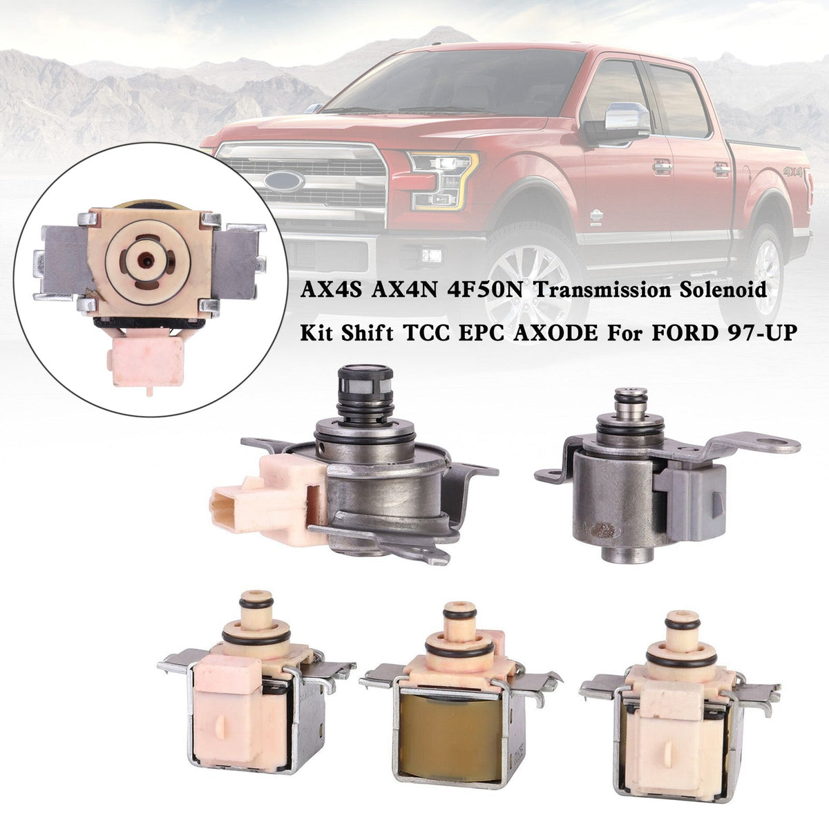 1997+ Ford AX4S AX4N 4F50N Transmission Solenoid Kit Shift TCC EPC AXODE