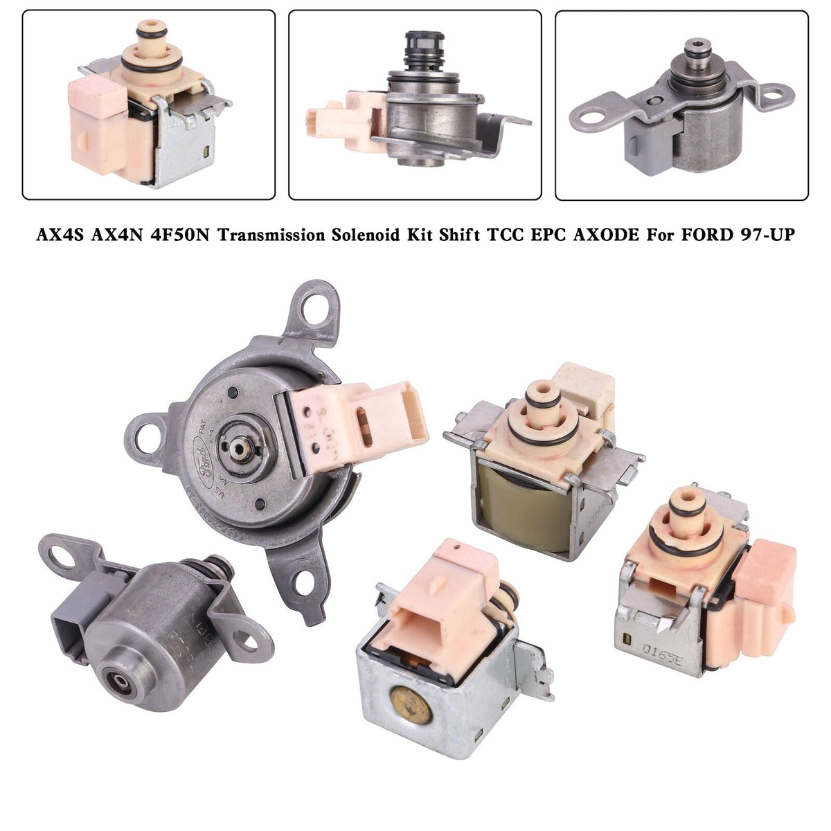 AX4S AX4N 4F50N Transmission Solenoid Kit Shift TCC EPC AXODE For FORD 97-UP