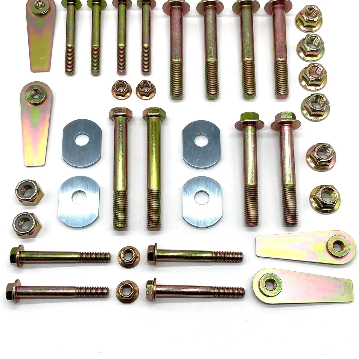 Region Offroad TJ LJ Control Arm Bolts Complete Set Compatible with Jeep Wrangler TJ LJ 97-06 (Front and Rear w/ Cam Bolt Delete and Flag Nuts)