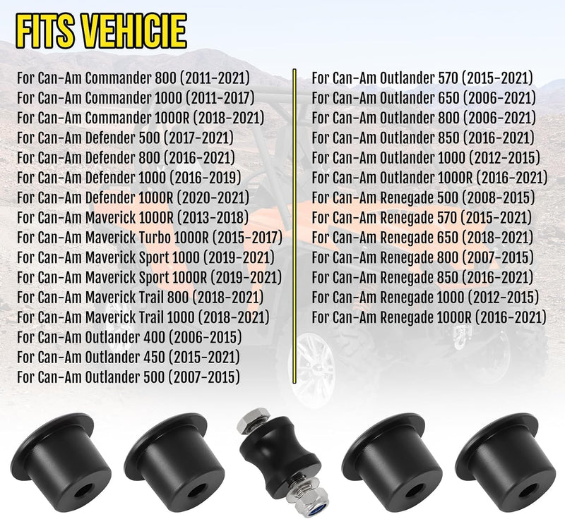 Solid Motor Mounts Kit for Can-Am Outlander Defender Renegade Replaces 707001169 707000949 Vibration Damper Mount