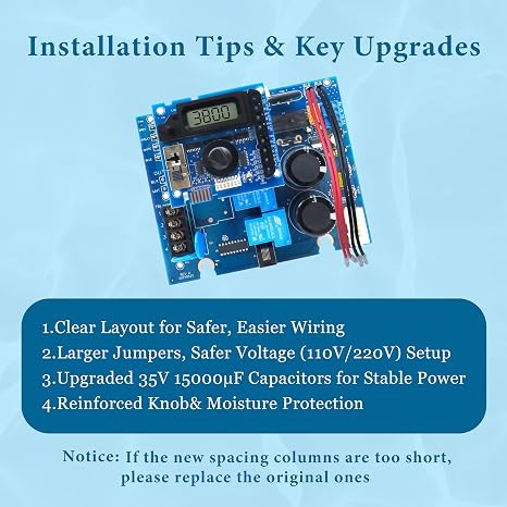 GLX-PCB-RITE Main Circuit Board & GLX-PCB-DSP Display Board，Fits The Hayward/Goldline Aqua Rite Saltwater Chlorinator，for Pool Chlorinators Replacement，Hayward aquarite Circuit Board