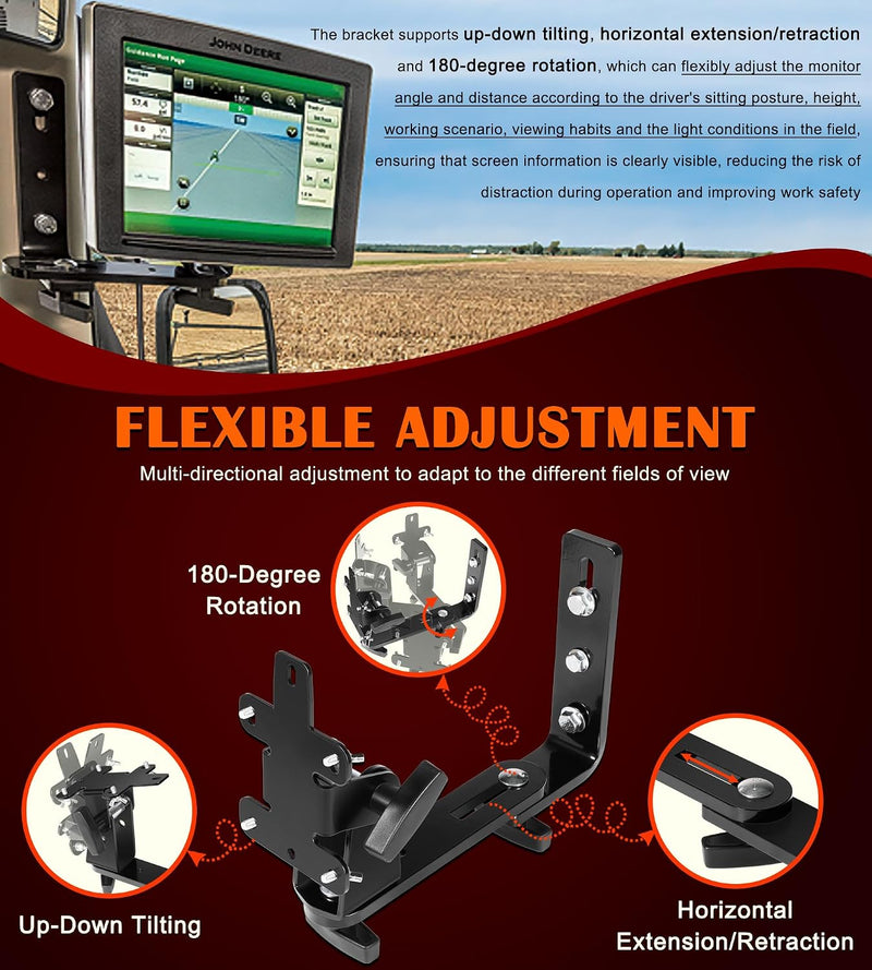 Bonbo BPF12124 Corner Post Display Mounting Bracket Fits for John Deere Greenstar G2 G3 G4 G5 4640 2630 2600 1800 Displays