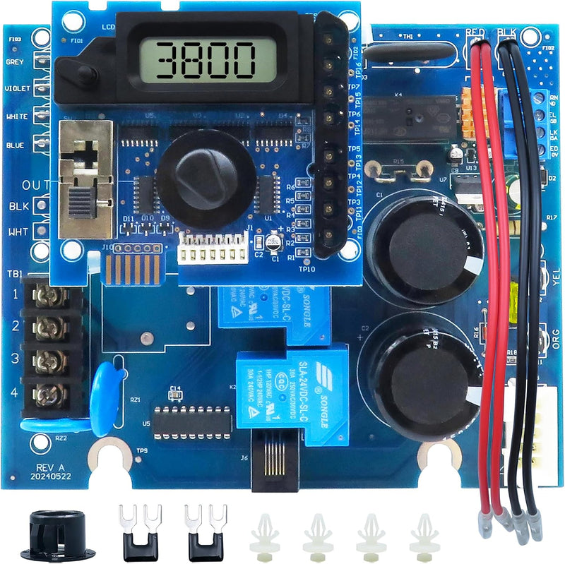 GLX-PCB-RITE Main Circuit Board & GLX-PCB-DSP Display Board，Fits The Hayward/Goldline Aqua Rite Saltwater Chlorinator，for Pool Chlorinators Replacement，Hayward aquarite Circuit Board