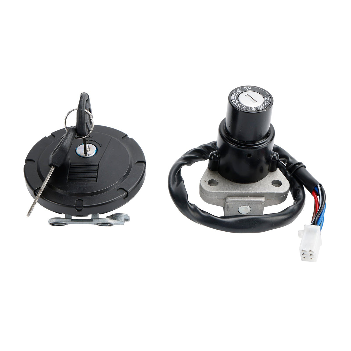 Kawasaki KL250 KL600 1986-2007 Fuel Filler Cap Ignition Switch Lock Assy with Keys