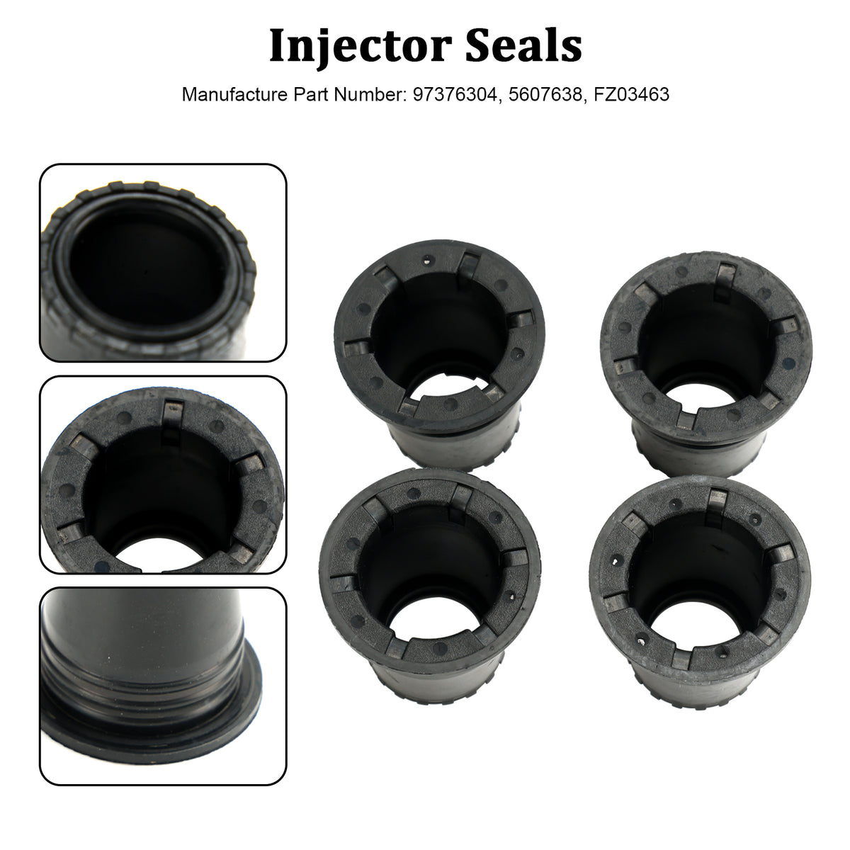 Vauxhall Astra H/J Corsa D Mokka 1.7 4PCS Fuel Diesel Injector Upper Seal