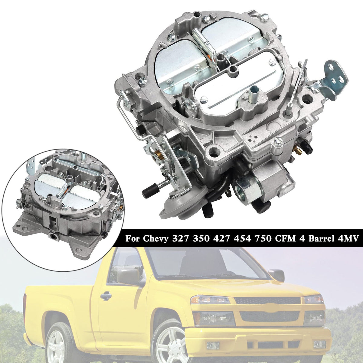 Chevy 327 350 427 454 750 CFM 4 Barrel 4MV Quadrajet Carburetor