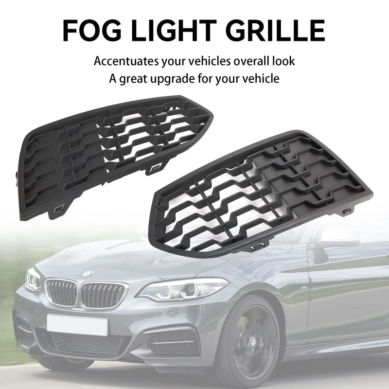 10/2012-04/2017 BMW 2-Series F22 Left+Right Front Bumper M Fog Light Grill 51118056797 51118056798
