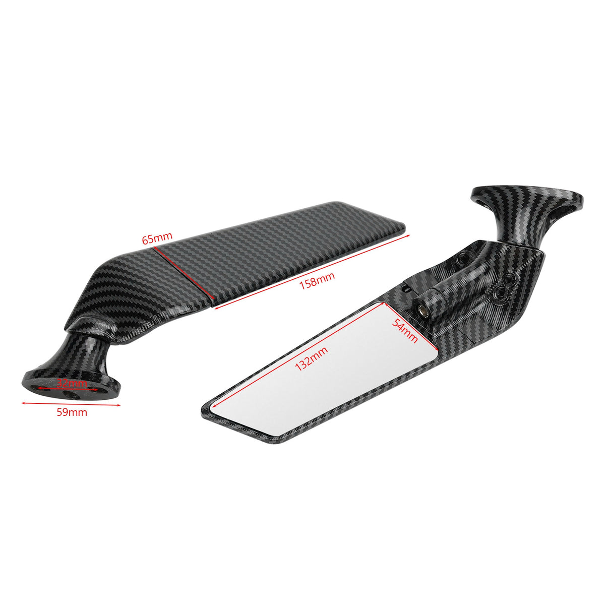 Honda CBR1000RR CBR 1000 RR 2004 2005 2006 2007 Wing Fin Rearview Mirrors