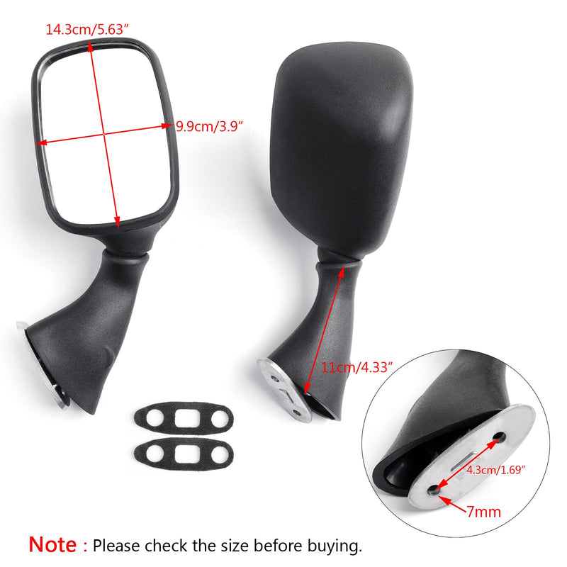 Suzuki GSXR 600 750 1000 2001-2002 HAYABUSA GSXR 1300 1999-2010 Black Mirrors