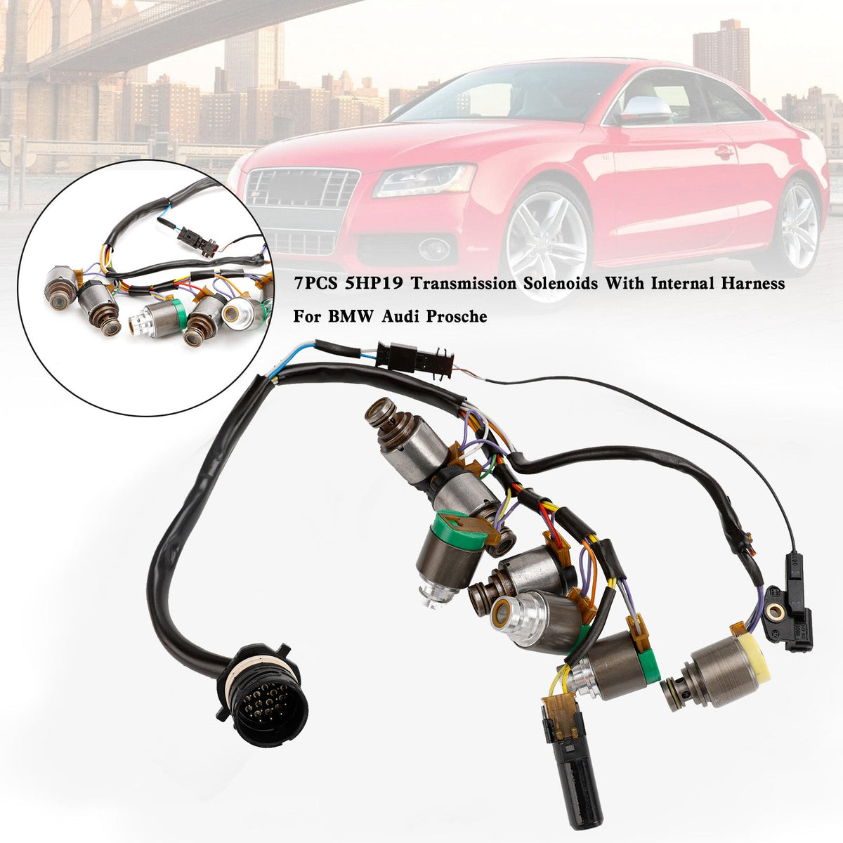 BMW Audi Prosche 7PCS 5HP19 Transmission Solenoids With Internal Harness