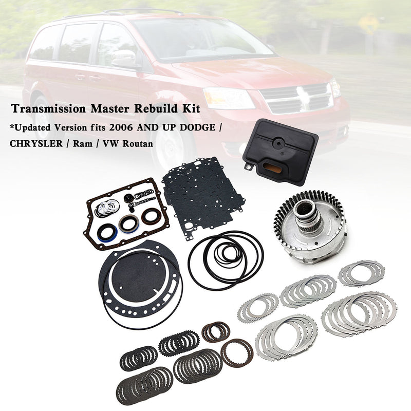2006 + Dodge/Chrysler/Ram/VW Routan 62TE Transmission Master Rebuild Kit 68272623AB