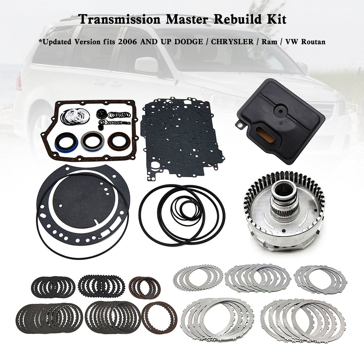 2006 + Dodge/Chrysler/Ram/VW Routan 62TE Transmission Master Rebuild Kit 68272623AB