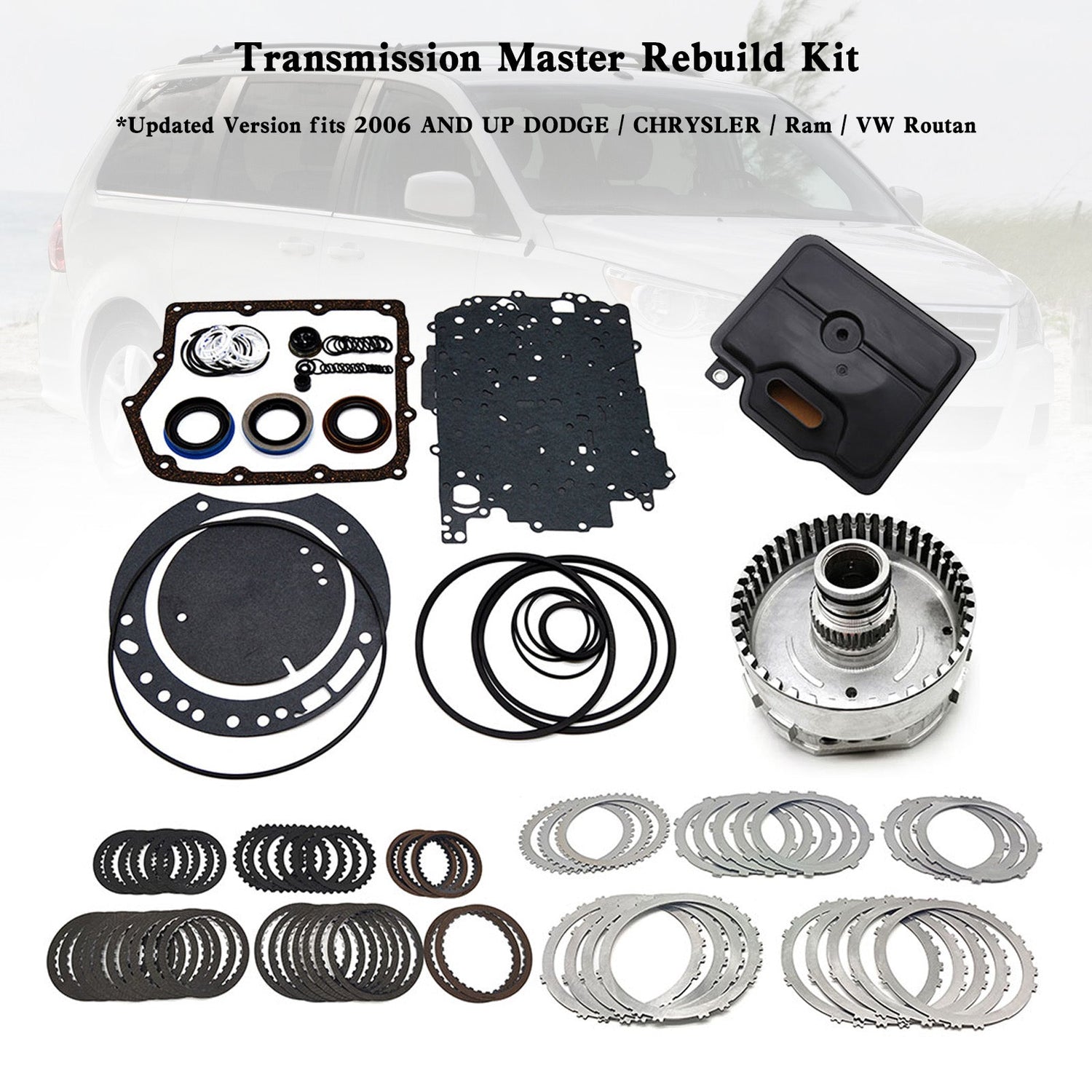 62TE Transmission Master Rebuild Kit 68272623AB For 2006 + Dodge/Chrysler/Ram/VW Routan