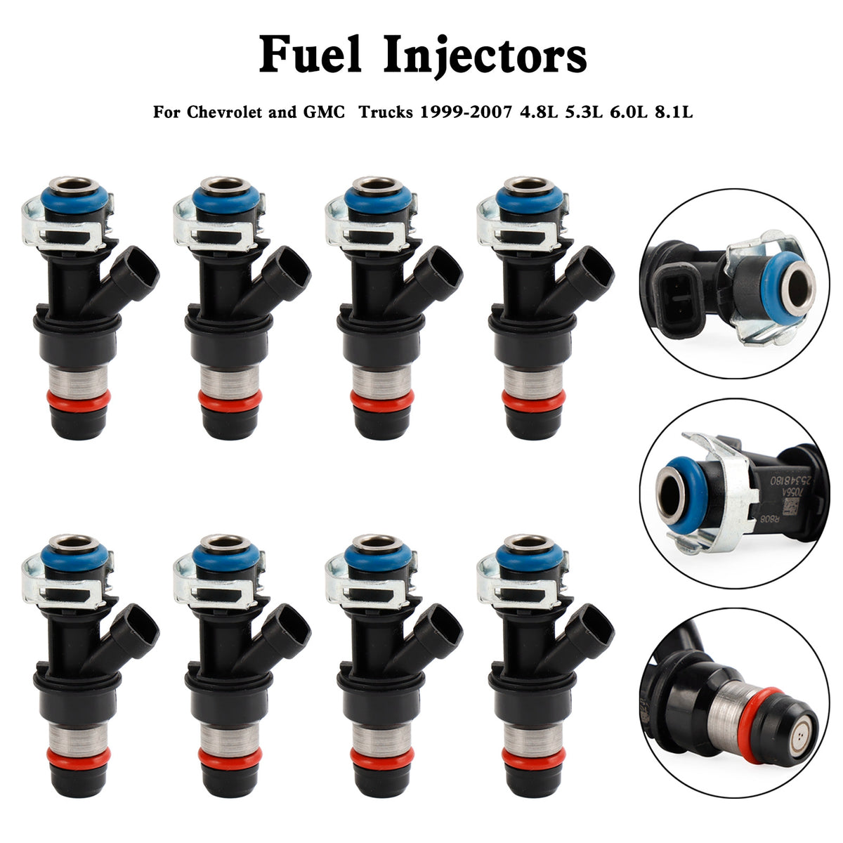 Chevy MerCruiser Volvo Penta 8PCS 25348180 Fuel Injectors 881693002 RA087006