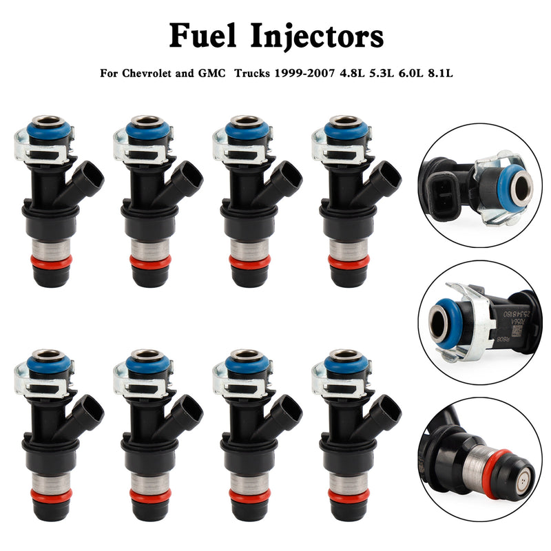 Chevy MerCruiser Volvo Penta 8PCS 25348180 Fuel Injectors 881693002 RA087006