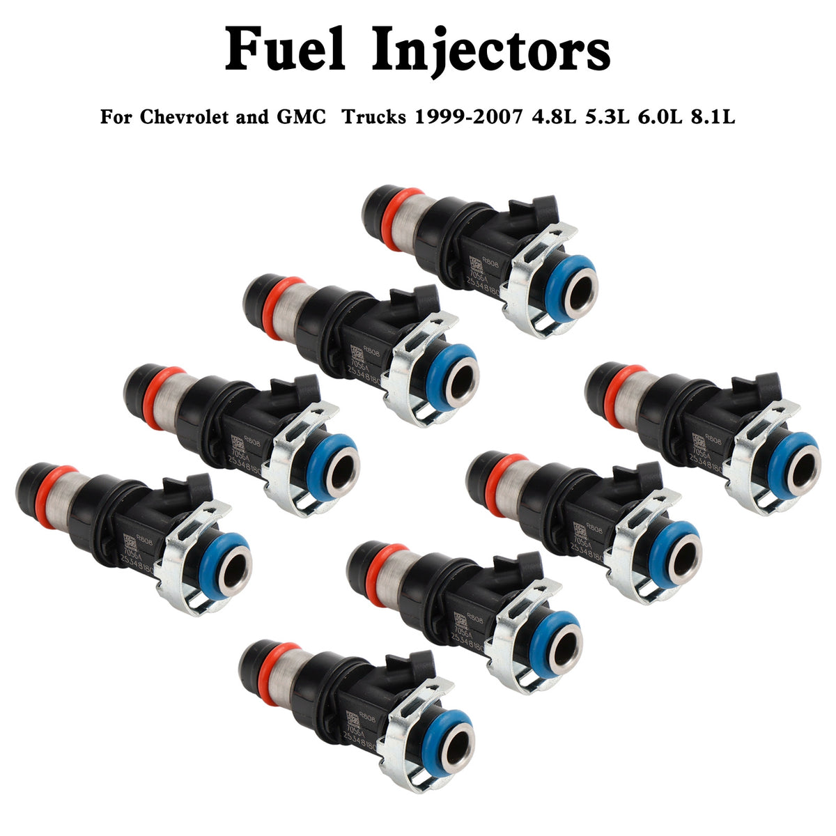 Chevy MerCruiser Volvo Penta 8PCS 25348180 Fuel Injectors 881693002 RA087006