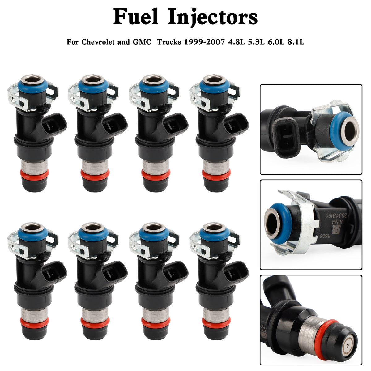 Chevy MerCruiser Volvo Penta 8PCS 25348180 Fuel Injectors 881693002 RA087006