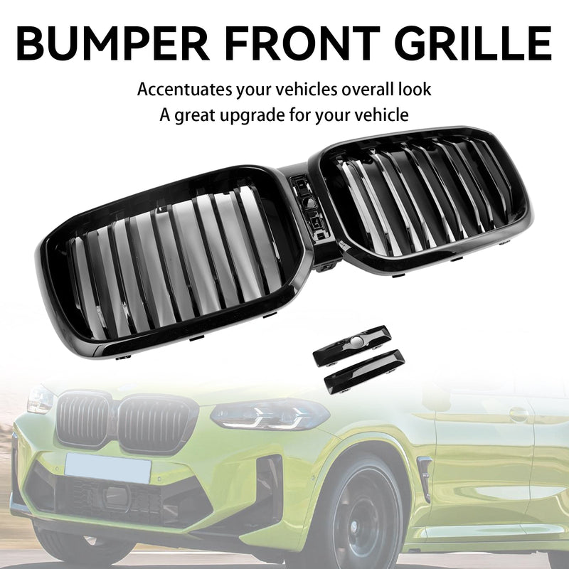2022-2025 BMW X3 X4 G01 G02 Gloss Black Front Kidney Grill Grille