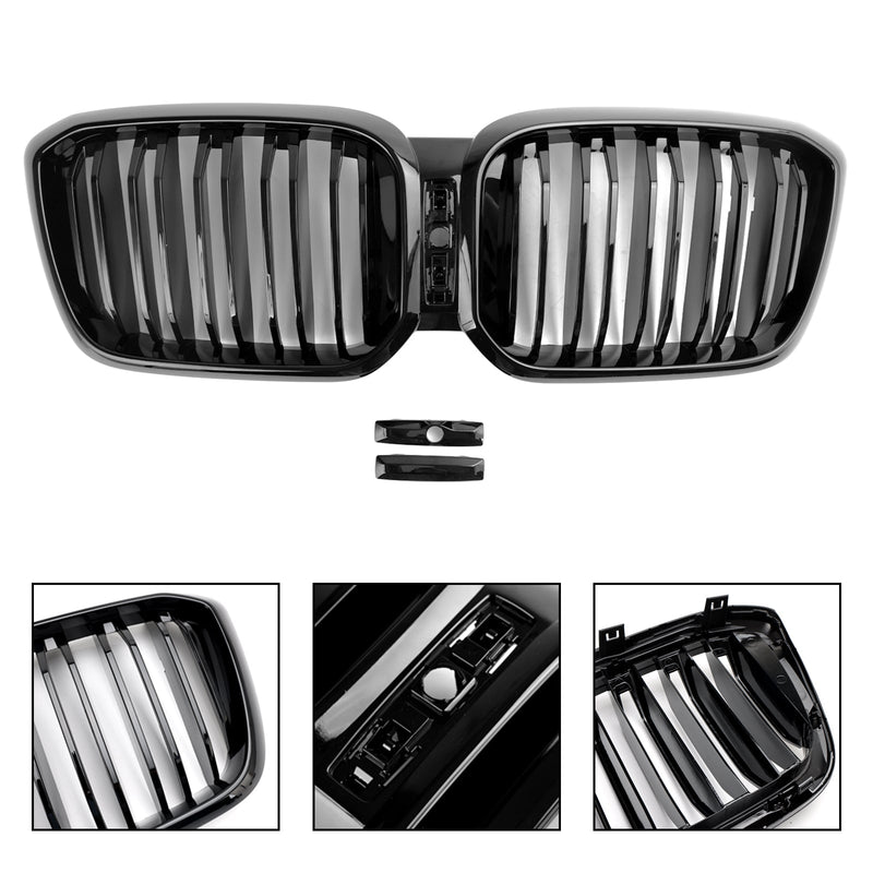 BMW X3 X4 G01 G02 2022-2025 Gloss Black Front Kidney Grill Grille