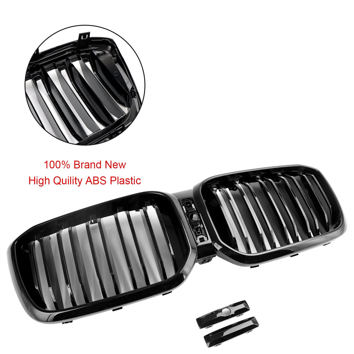 BMW X3 X4 G01 G02 2022-2025 Gloss Black Front Kidney Grill Grille