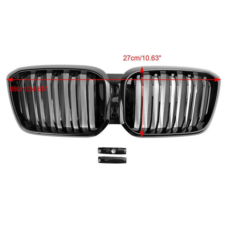 BMW X3 X4 G01 G02 2022-2025 Gloss Black Front Kidney Grill Grille