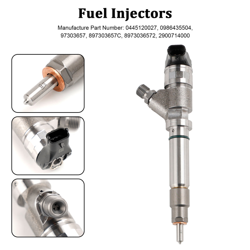 GMC Fit Chevy 6.6L Duramax LLY 2004.5-2005 1PCS Fuel Injector 0986435504