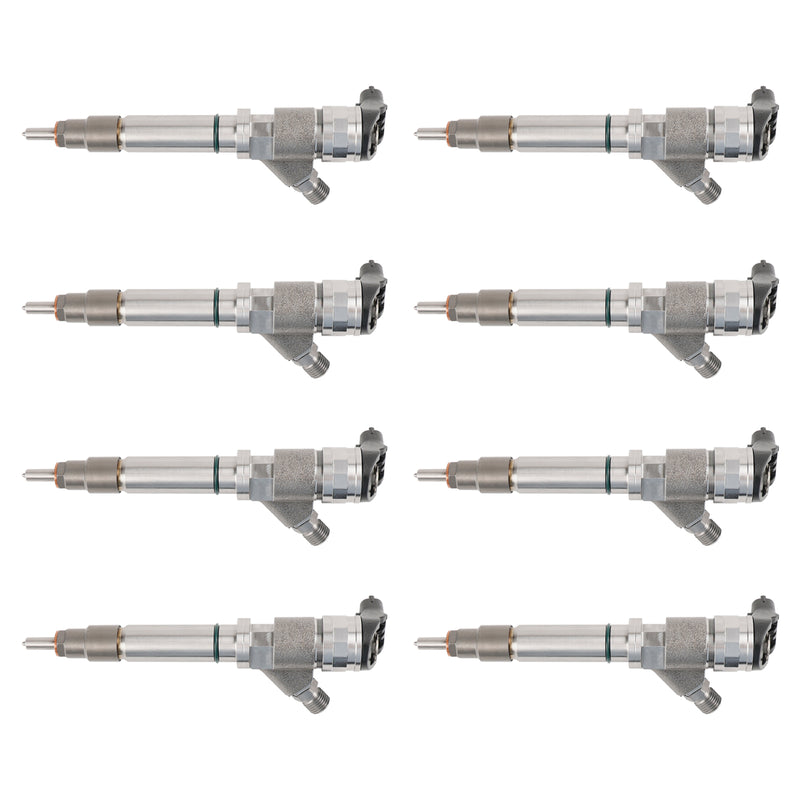 GMC Fit Chevy 6.6L Duramax LLY 2004.5-2005 8PCS Fuel Injector 0986435504
