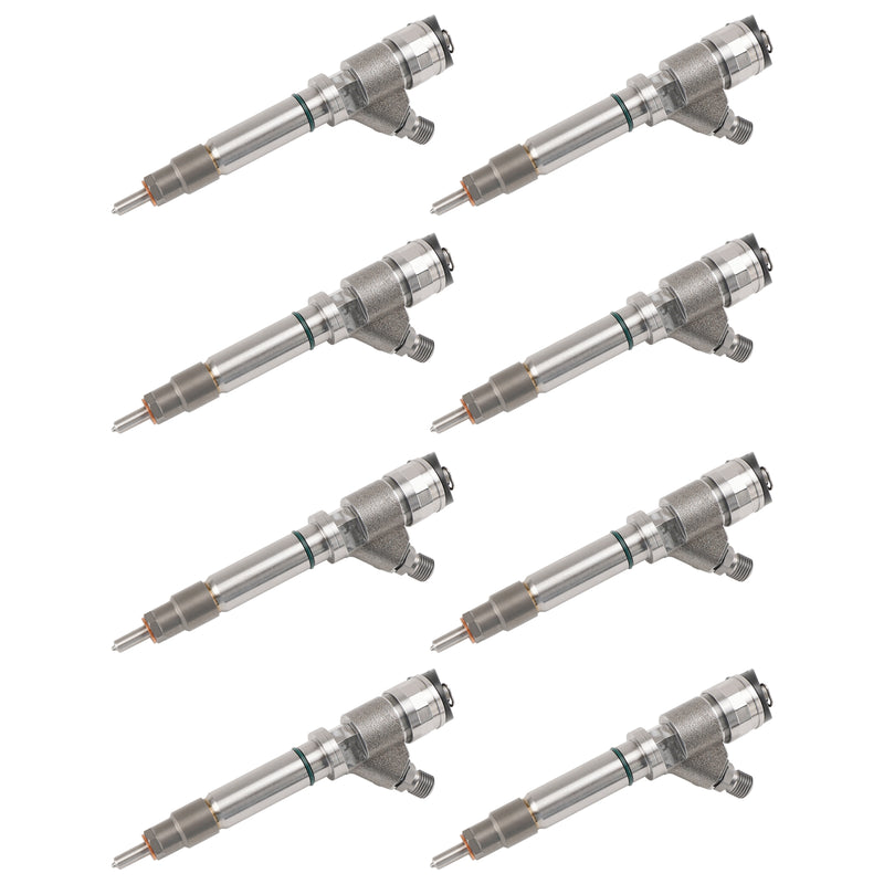GMC Fit Chevy 6.6L Duramax LLY 2004.5-2005 8PCS Fuel Injector 0986435504
