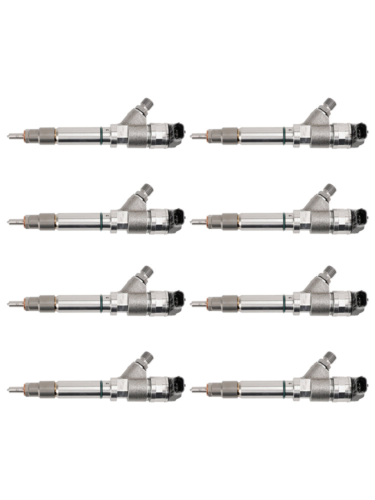 GMC Fit Chevy 6.6L Duramax LLY 2004.5-2005 8PCS Fuel Injector 0986435504