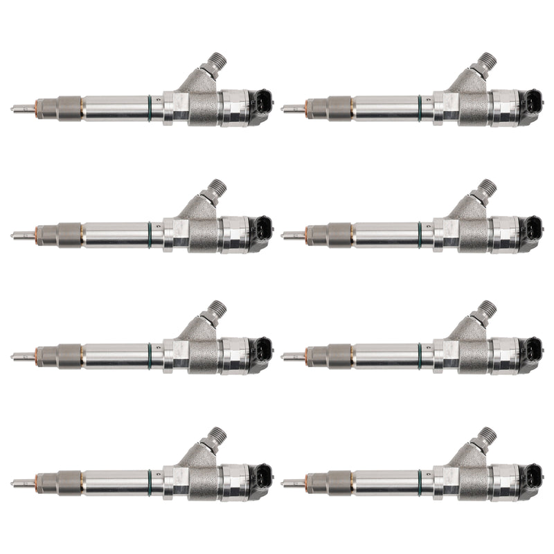 GMC Fit Chevy 6.6L Duramax LLY 2004.5-2005 8PCS Fuel Injector 0986435504
