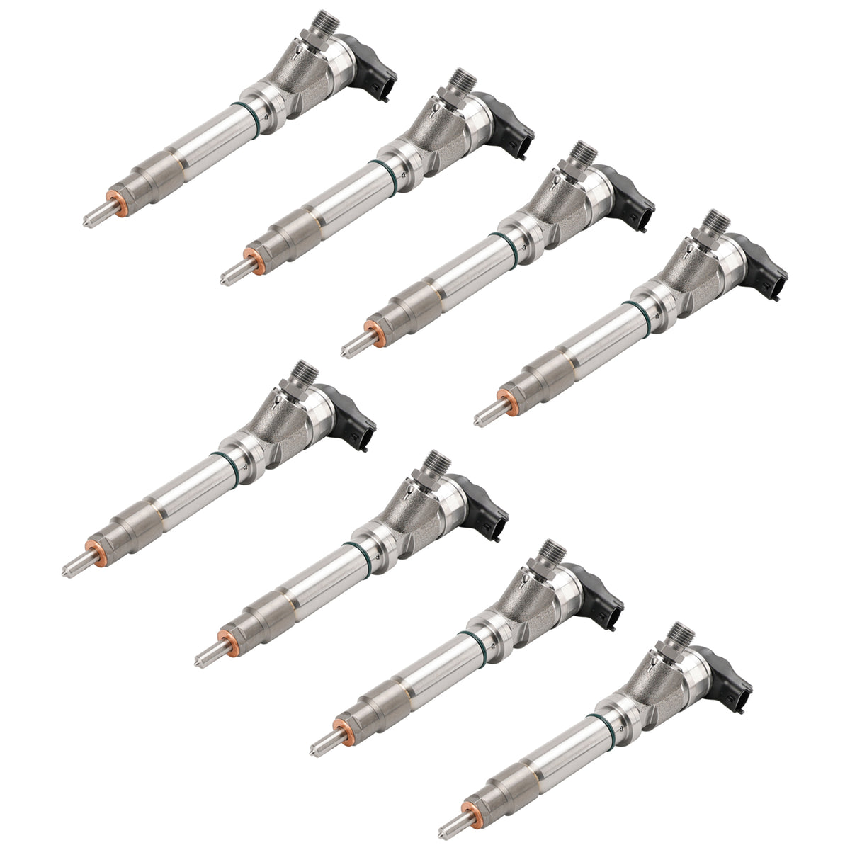 GMC Fit Chevy 6.6L Duramax LLY 2004.5-2005 8PCS Fuel Injector 0986435504